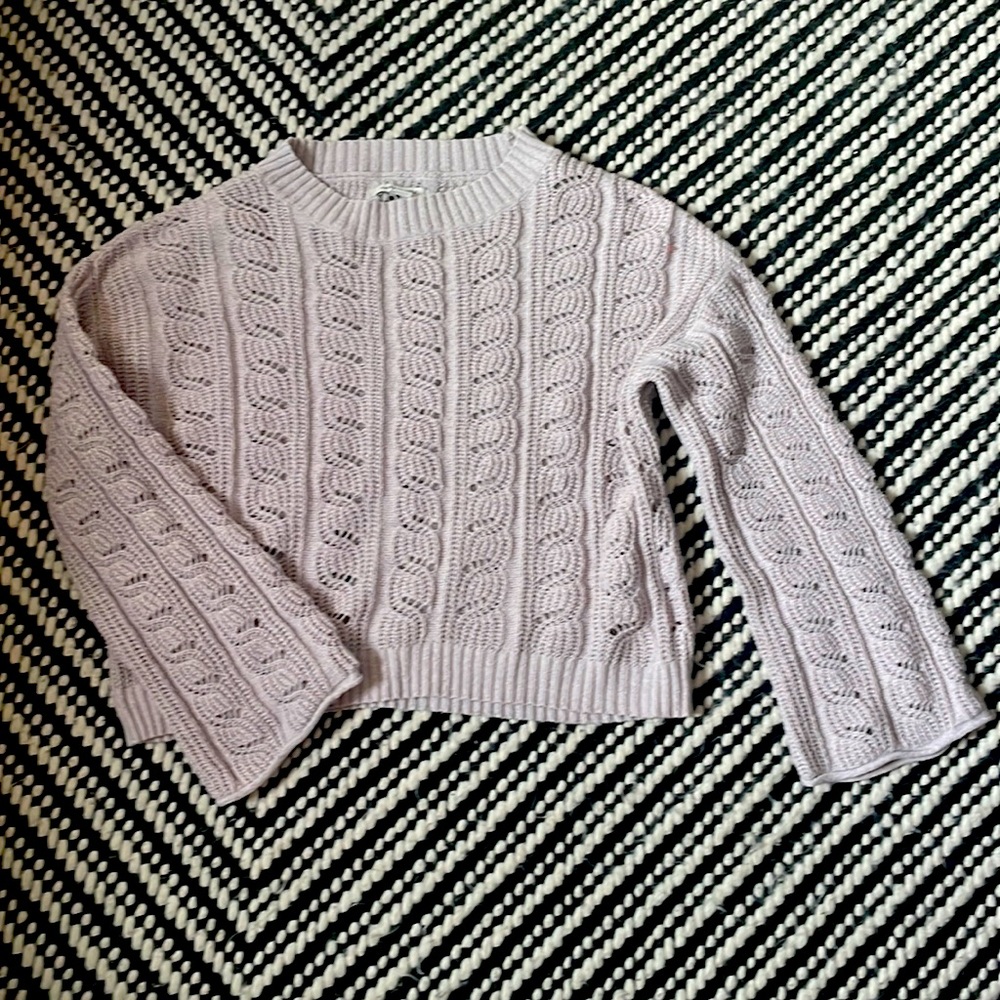 American Eagle Lavender Bell Sleeve Sweater - Small